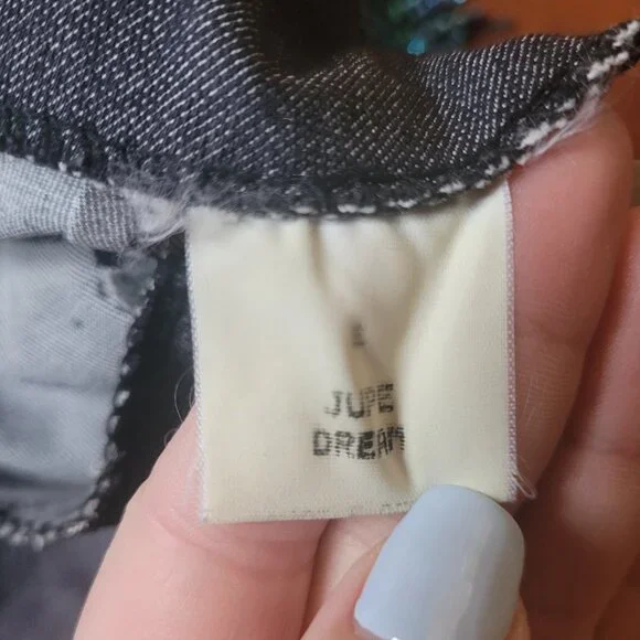 Beaded V-Hem Denim Skirt, Sz XS-S - Picture 13 of 13